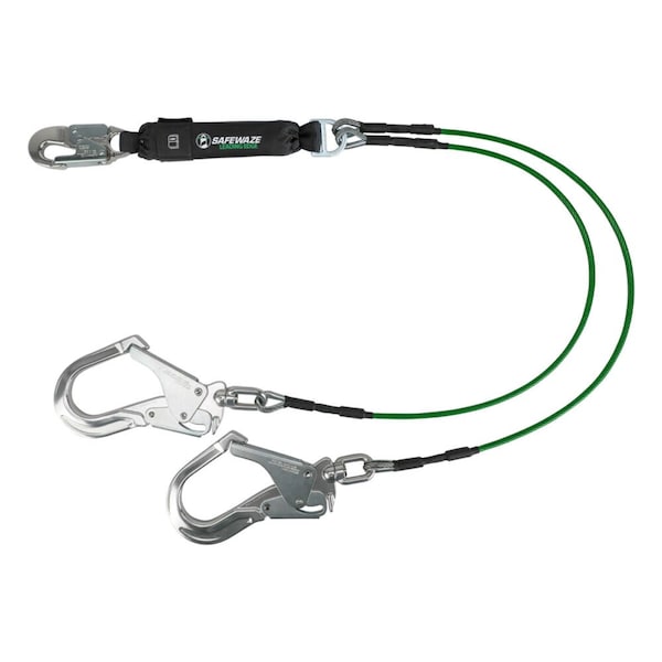 Safewaze Leading Edge 6ft Energy Absorbing Lanyard: Dual Leg, Swivel Rebar 019-2016 - main